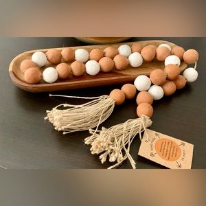 Bead Garland Clay Terracotta & Jute Decor